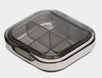 Portable compartments pill box